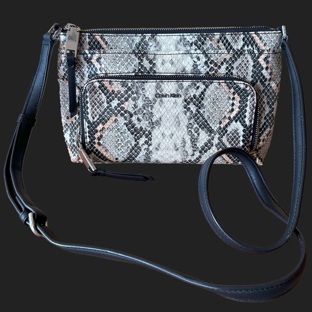 Calvin Klein - Lily Snakeskin Leather Crossbody